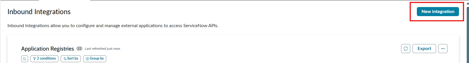 new integration New Integration