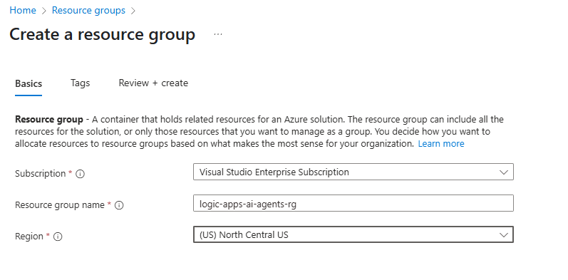 Configure Resource Group