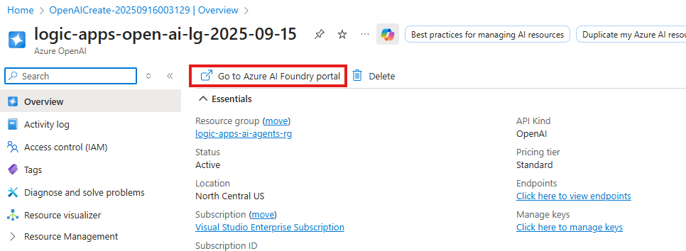 Launch Azure AI Foundry Portal