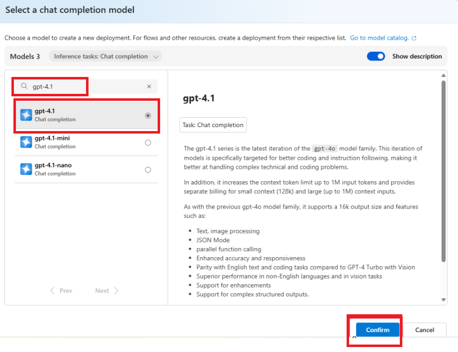 Search and Confirm gpt-4.1