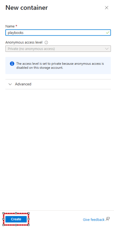 create new container Create new container