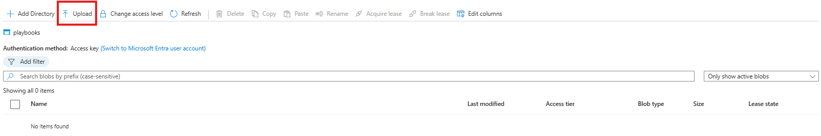 upload playbook Upload playbook