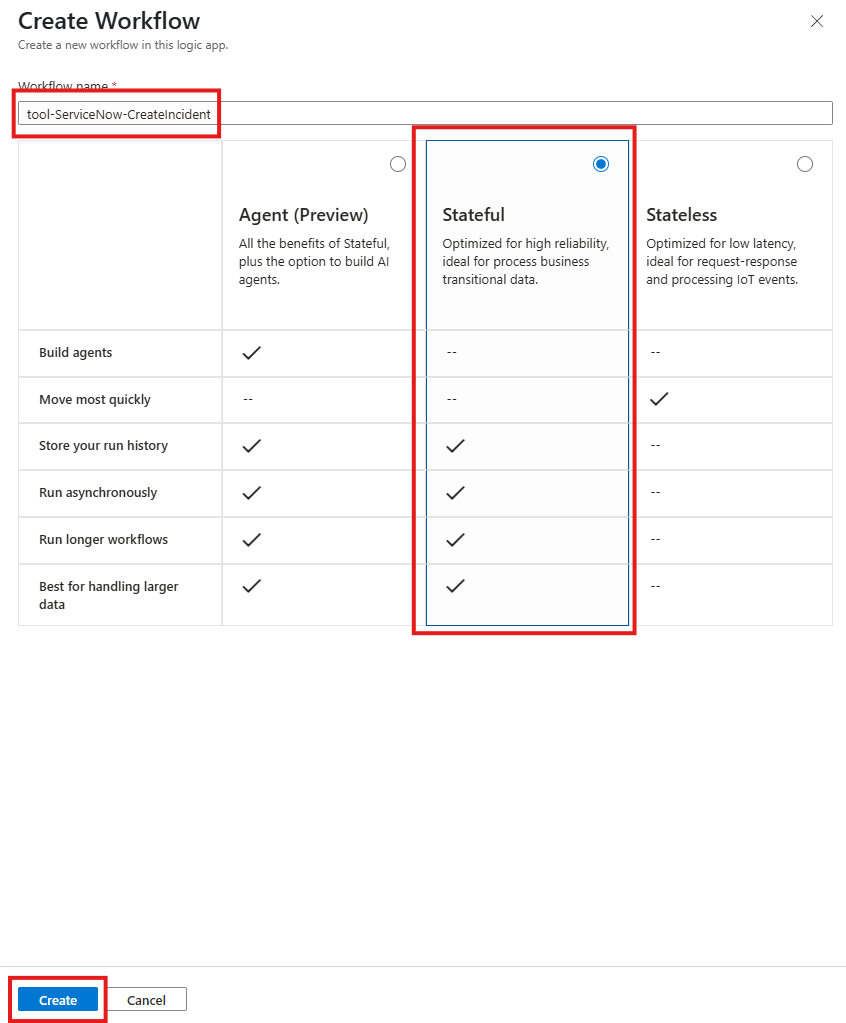 create new stateful workflow Create Stateful Workflow