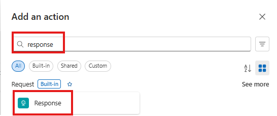 Add action response Add Action Response