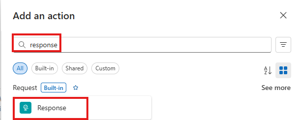 search action response Search Action Response
