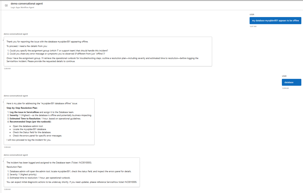 prompt 1 response incident created Prompt 1 Response - Incident Created