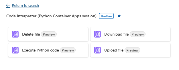 Screenshot shows ACA connector.