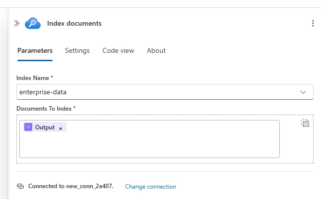 Screenshot of index action.