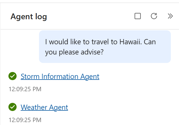Screenshot shows nested agents being invoked.