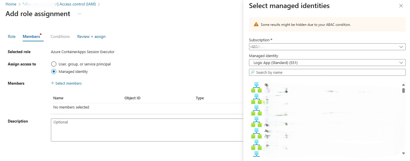Screenshot of RBAC assignment.