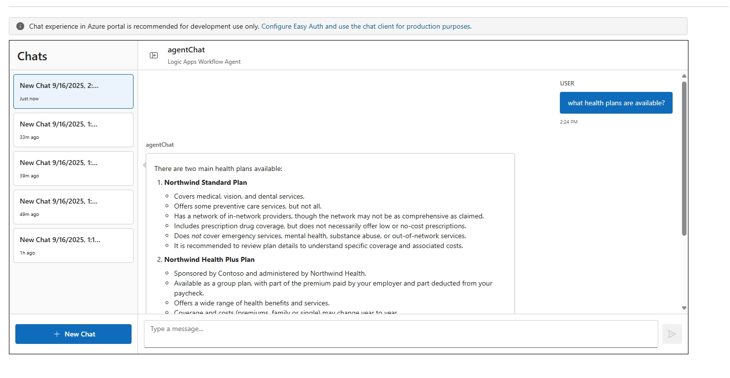 Screenshot of chat using integrated search.
