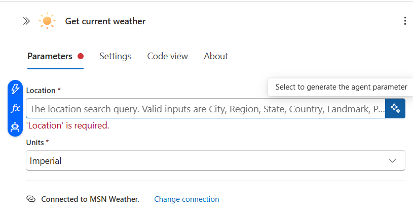 Adding agent parameter first step