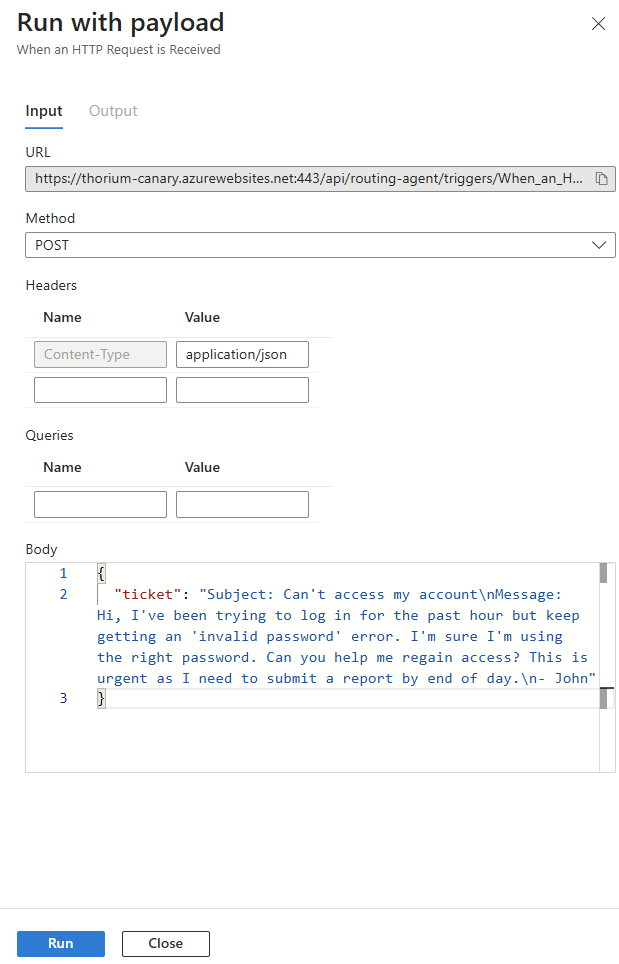 Testing routing agent.
