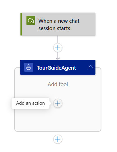 Screenshot shows adding a new tool in the agent