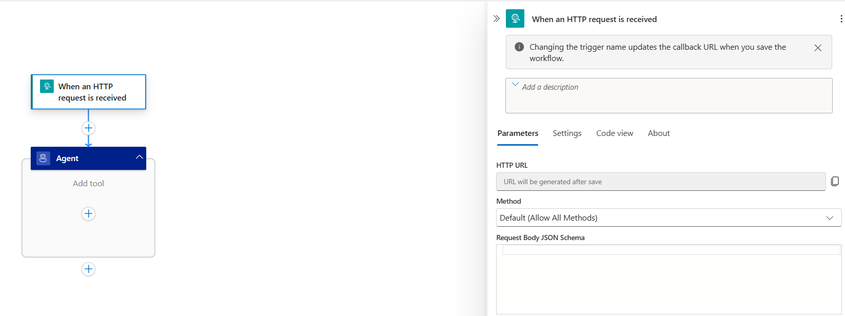 Screenshot shows adding a trigger to autonomous workflow